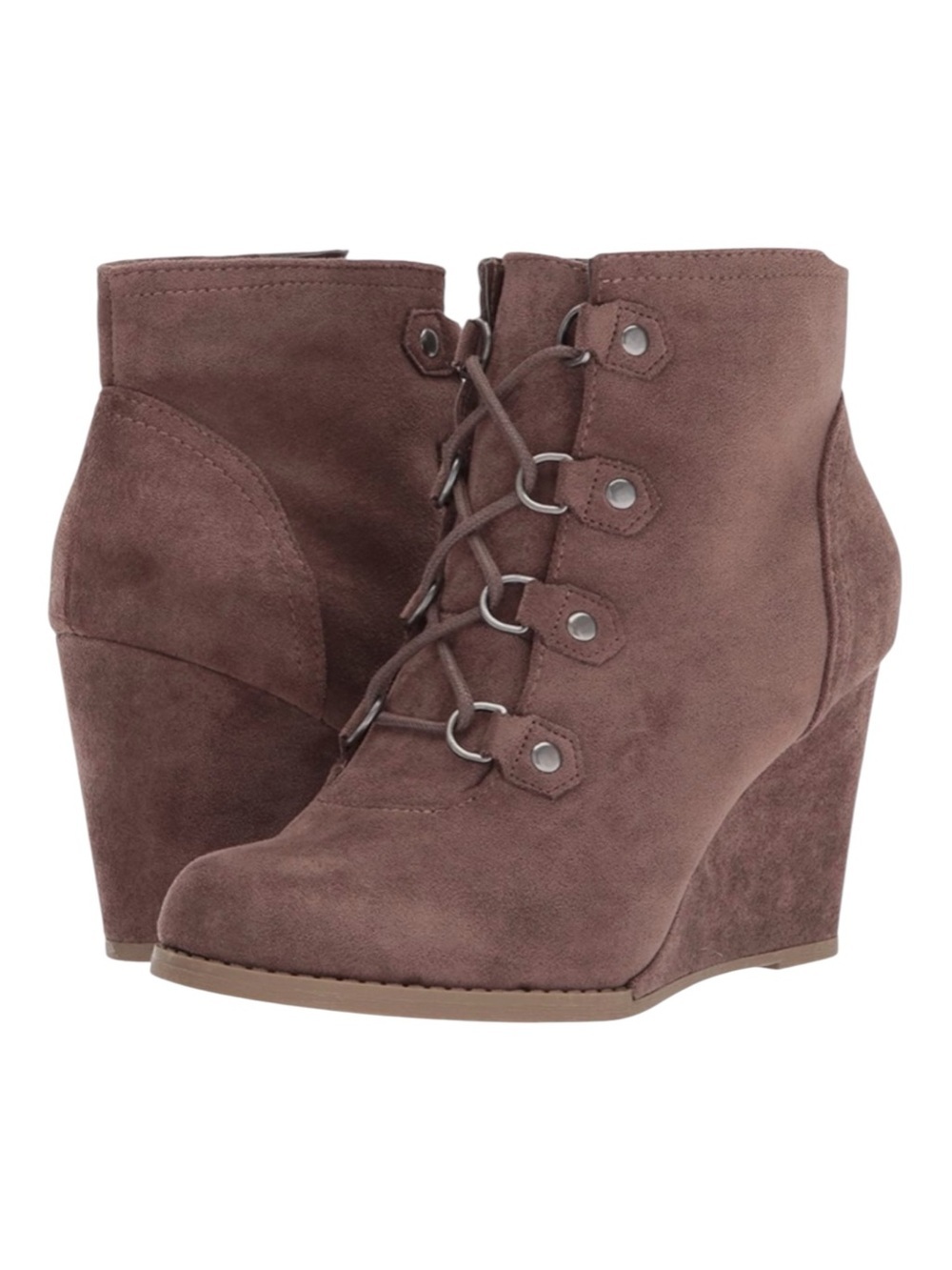 Madden girl Gaylee Ankle Wedge Brown boots SZ 9